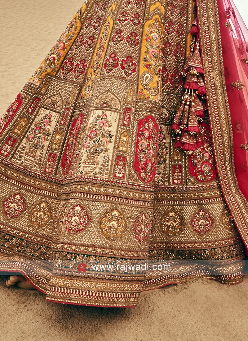 Lehenga Choli for Women Rajasthani Jaipuri Traditional Silk Lehenga With  Beautiful Kachi Gotta Patti Work Chaniya Choli - Etsy Norway