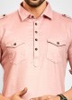 Pathani Suit For Men In Peach Color