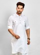 Festive Wear Pathani Set In White color