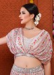 White Chiffon Lehenga With Designer Choli