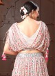 White Chiffon Lehenga With Designer Choli