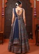 Grey Silk Anarkali Style Gown with Dupatta