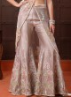 Designer Grey Silk Indowestern Lehenga Choli with Stylish Dupatta