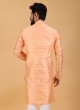 Peach Color Digital Printed Kurta