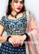 Raw Silk Navy Blue Lehenga Choli