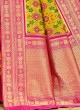 Mustard Yellow Banarasi Silk Woven Patola Saree