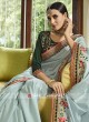 Silk Embroidered Saree with Border