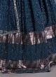 Wedding Wear Sequins Lehenga Choli In Rama Blue Color