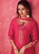 Shagufta Dark Crimson Chanderi Silk Salwar Kameez