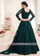 bottle green color lehenga choli