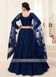 navy blue color lehenga choli