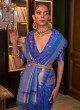 Classic Royal Blue Silk Saree