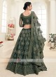 mehndi green color lehenga choli