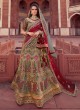 Multi Velvet Lehenga Choli With Heavy Embroidery