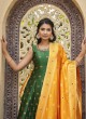 Jacquard Silk Weaving Embroidered Anarkali Suit With Dupatta