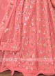 Net Lehenga Choli In Peach