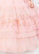 Party Wear Peach Designer Soft Net Gown