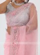 Pink Color Net Saree