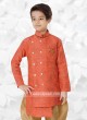 Orange & Golden Indo Western For Boys