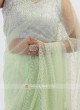 Pista Green Net Saree