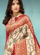 Banarasi Silk Woven Patola Saree In Cream Color