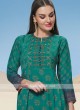 Peacock Blue & Green Shaded Kurti