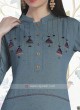 Smoke Grey Color Cotton Kurti