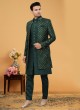 Thread Embroidred Jacket Style Indowestern Set