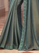 Turquoise Green Designer Shimmer Silk Fabric