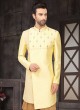 Raw Silk Yellow Indo-Western