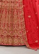 Bridal Red Semi Stitched Lehenga Choli