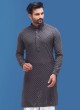 Grey Readymade Indowestern With Sequins Work