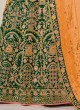 Wedding Wear Lehenga In Green Color