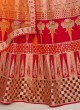 Silk Wedding Lehenga Choli In Peach Color