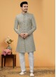 Thread Work Mens Indowestern Set For Wedding