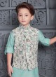 Wedding Wear Printed Nehru Jacket Set