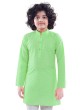 Green Color Chikan Cotton Kurta Pajama