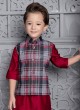 Checks Print Nehru Jacket Set