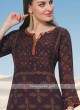 Bandhani Kurti In Wine Color