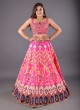 Designer Pink Color Lehenga Choli For Womens