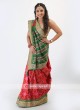 Red And Green Silk Saree