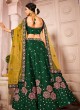 Designer Lehenga Choli In Green Color