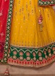 Wedding Wear Lehenga Choli In Mustard Yellow Color