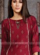 Silk Kurti In Wine