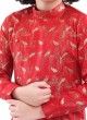 Attractive Kurta Pajama In Red And White Color