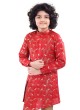 Attractive Kurta Pajama In Red And White Color