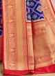 Banarasi Silk Traditional Patola Saree In Blue