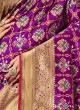 Purple Banarasi Silk Woven Patola Saree