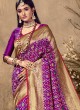 Purple Banarasi Silk Woven Patola Saree