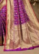 Purple Banarasi Silk Woven Patola Saree